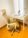 Hnedá ekologická kožená kancelárska stolička LEADER_822732