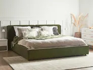 Waterbed Boucle LINARDS 180 x 200 cm (EU Super King) Dark Green_980546