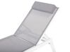 Aluminium Reclining Sun Lounger Grey CATANIA II_741373