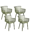 Set of 4 Garden Chairs PESARO Green