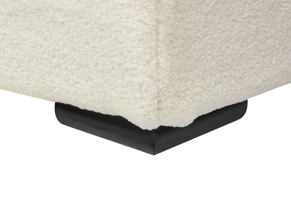 Wasserbett Bouclé ROISEL 160 x 200 cm Hellbeige_937504