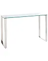 Console Table TILON Tempered Glass Silver