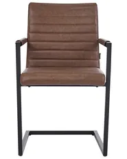 Lot de 2 chaises de conférence BUFORD Cuir PU Marron_938023