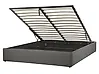 Ottoman Bed without Headboard DINAN Fabric Dark Grey 160 x 200 cm (EU King Size)