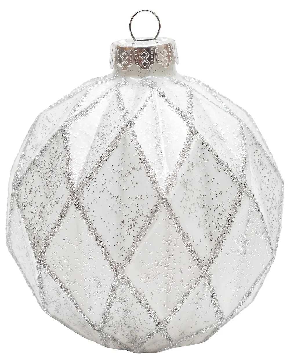 Conjunto de 42 bolas de Navidad ICELIGHT Vidrio Transparente/Blanco_1191833