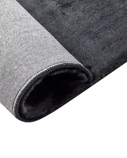 Tappeto in pelliccia sintetica MIRPUR Nero 160 x 230 cm_858808