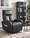 Rocking Recliner Chair DANAE Swivel Faux Leather Black