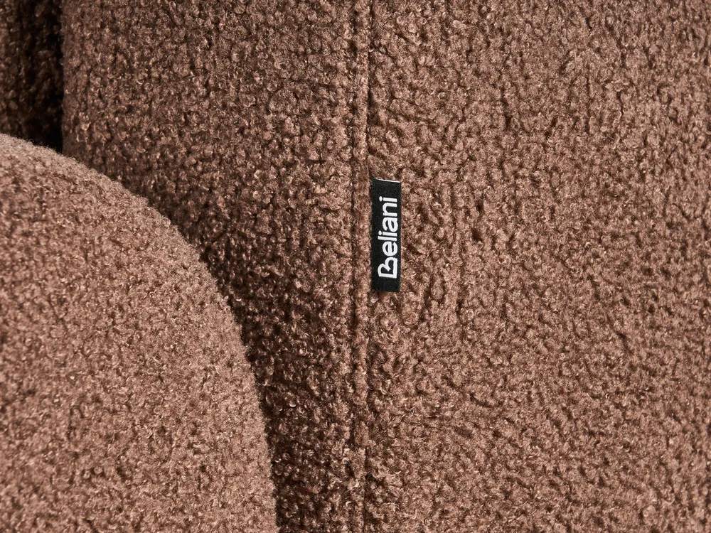 Sofa Bed 3 Seater KVAM with Storage Boucle Brown_1021899