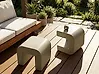Set di 2 tavolini MOZIA Verde oliva Beige