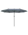 Double Canopy Garden Parasol 2.7 x 4.6 m Dark Grey SIBILLA_680005