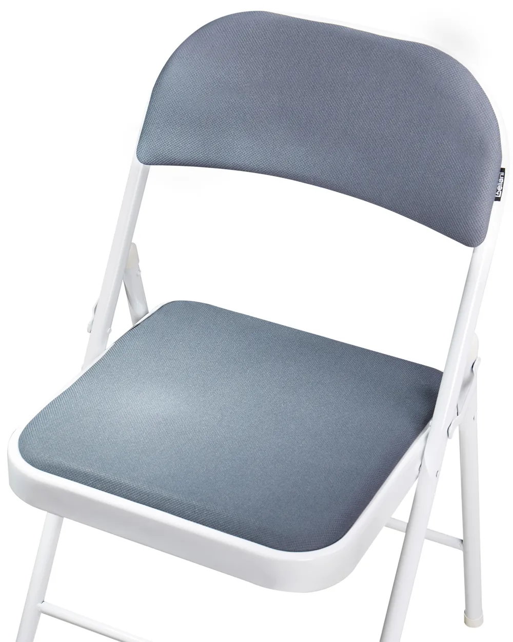 Set of 4 Folding Chairs SPARKS Metal Dark Grey/ White_938613