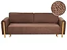 Sofa Bed 3 Seater KVAM with Storage Boucle Brown