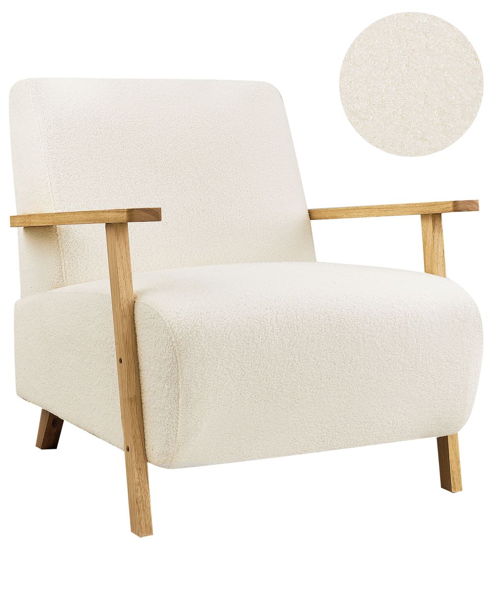 Poltrona LESJA Bouclé Beige chiaro
