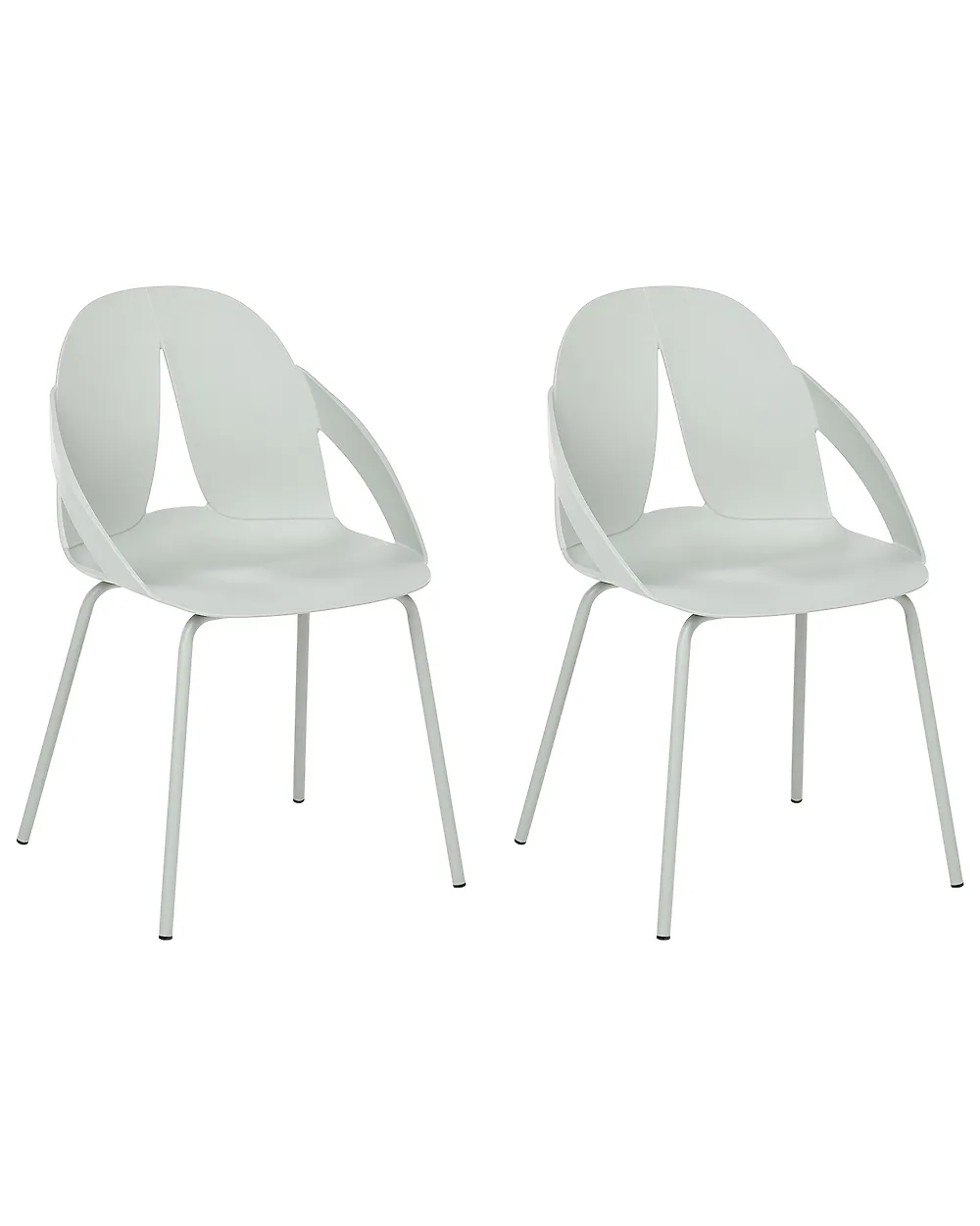 Set of 2 Garden Chairs BOLGHERI Light Green