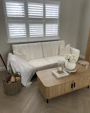 Sofa Bed 3 Seater VIMMERBY Fabric Light Beige_920215