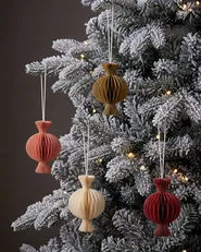 Set of 16 Christmas Tree Ornaments RAUMA Paper Multicolour_1084936