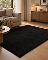 Shaggy Rug DEMRE Black 140 x 200 cm