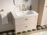 Væghængt underskab med håndvask TARUMIR 60 cm Beige_1149353