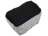 Linen Bean Bag Chair Checked Grey DROP_708875