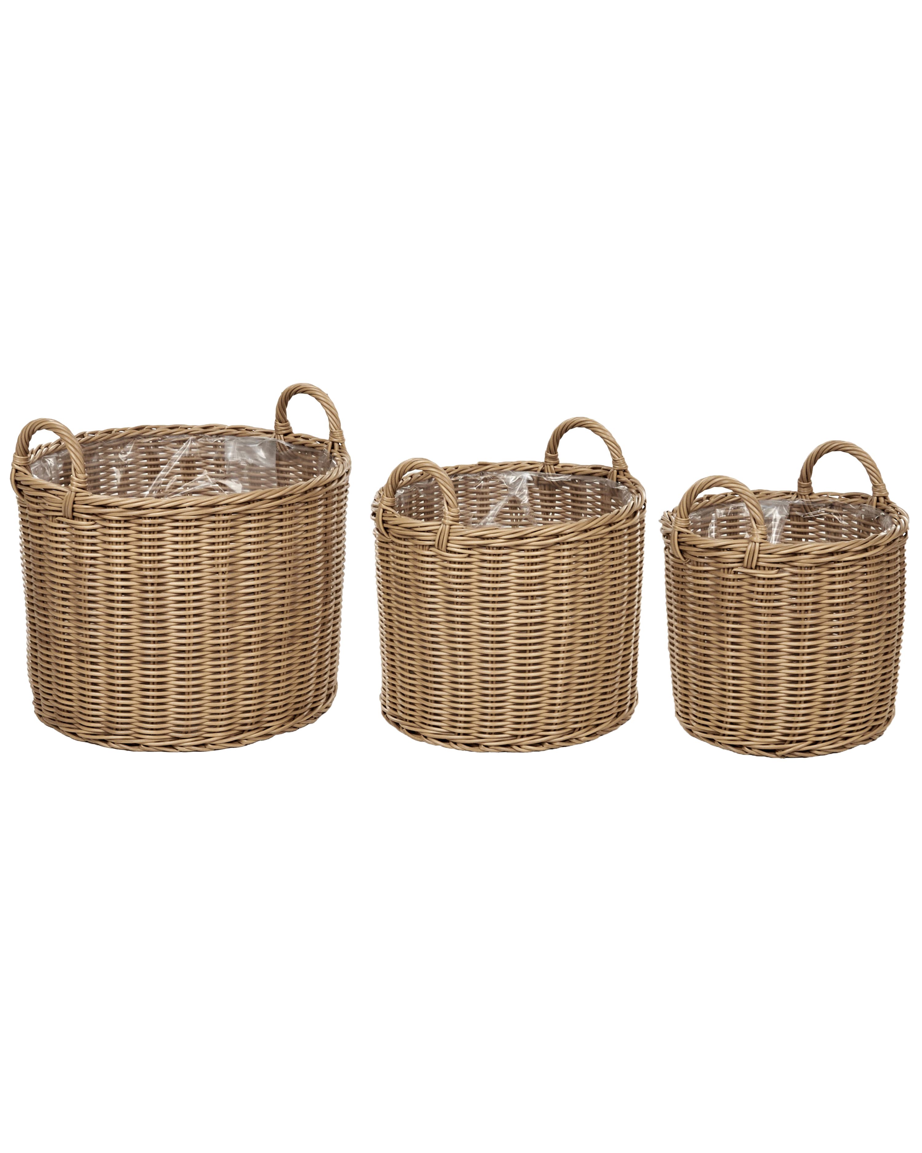 Set di 3 vasi per piante RIVULINE Vimini 23/27/30 cm Naturale | Leroy Merlin
