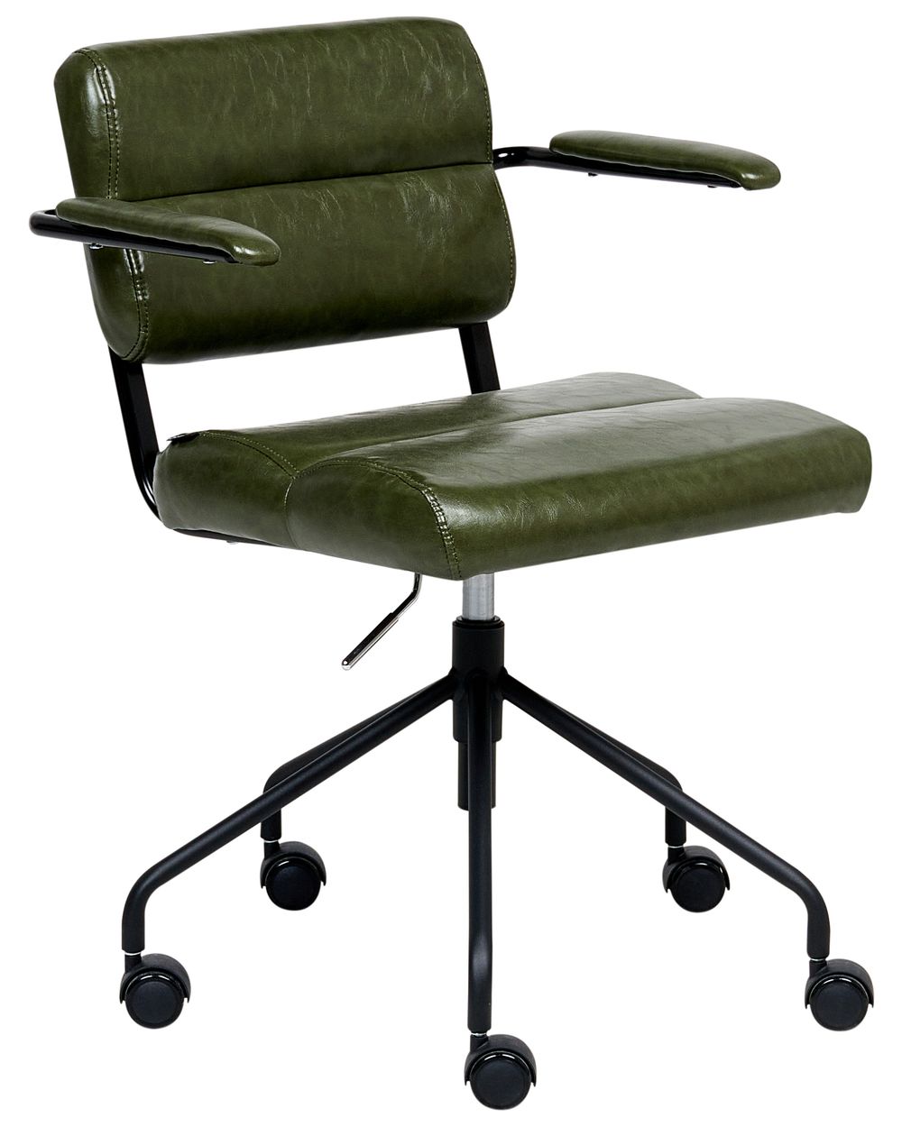 Desk Chair CANDOR Faux Leather Dark Green
