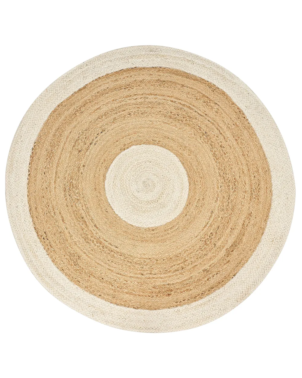 Rug KERER Beige ø 140 cm Jute | Beliani.co.uk