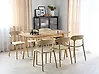 Extending Dining Table MADOX Light Oak 120/150 cm 75 cm