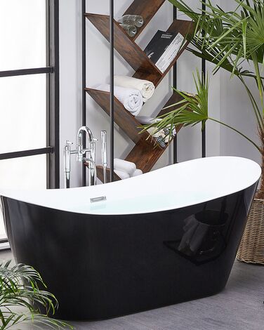 Frittstående badekar svart 150 x 75 cm ANTIGUA