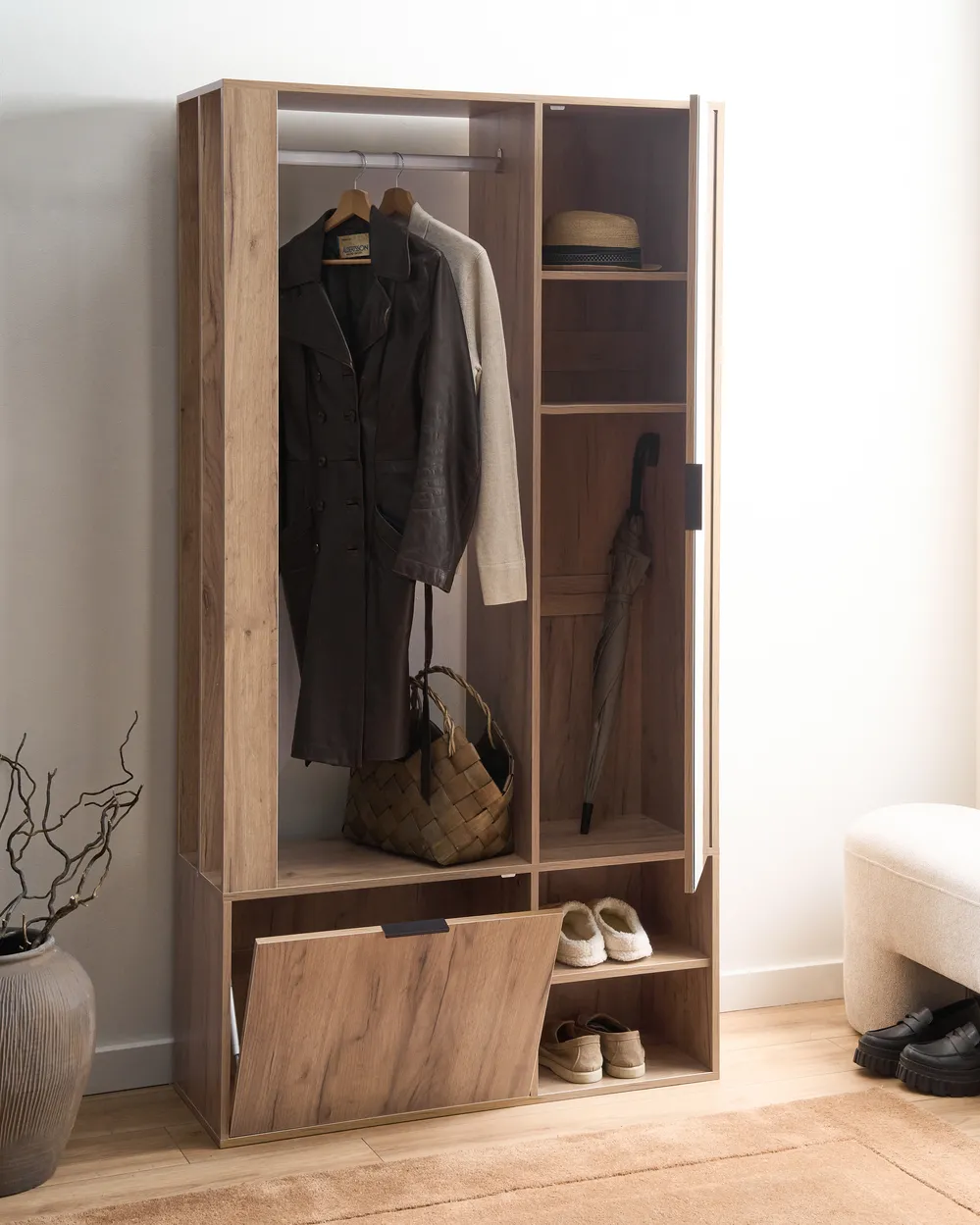 Wardrobe QUESNEL Light Brown_1069651