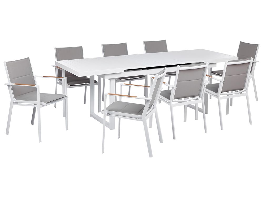 Garden Dining Set 8 Seater VALCANETTO/BUSSETO Metal Grey