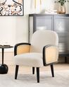 Fauteuil en tissu noir et beige DVENBERG_927173