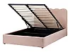 Ottoman Bed NANTERRE Fabric Pastel Pink 140 x 200 cm (EU Double)