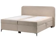 Divano letto con contenitore REGENT Tessuto Tortora 160 x 200 cm_1065379