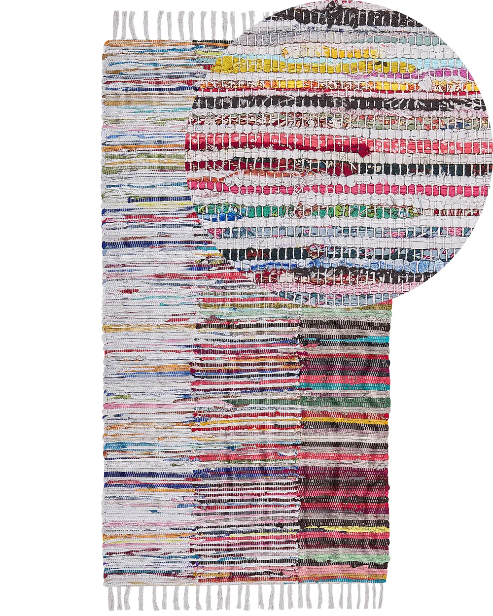 Dywan MERSIN Kolorowy 80 x 150 cm Bawełna