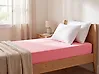Fitted Sheet JANBU 90 x 200 cm Cotton Coral