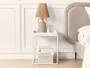 Side Table SAXON Metal White_931716