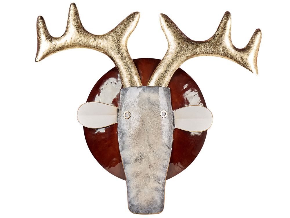 Dekoracja ścienna Byk FLUORINE Metal 54 cm Kolorowy