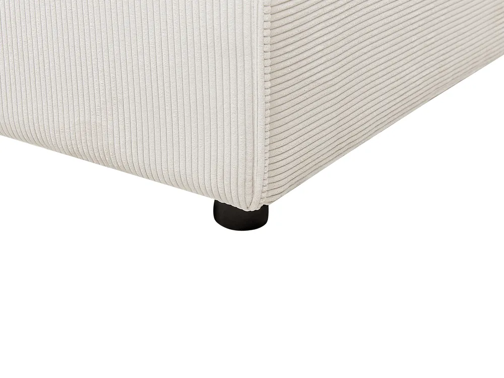 Corner Sofa Bed 3 Seater ABACKA Corduroy Off-White Left Hand_896754