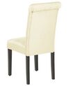 Lot de 2 chaises en tissu crème VELVA_781867