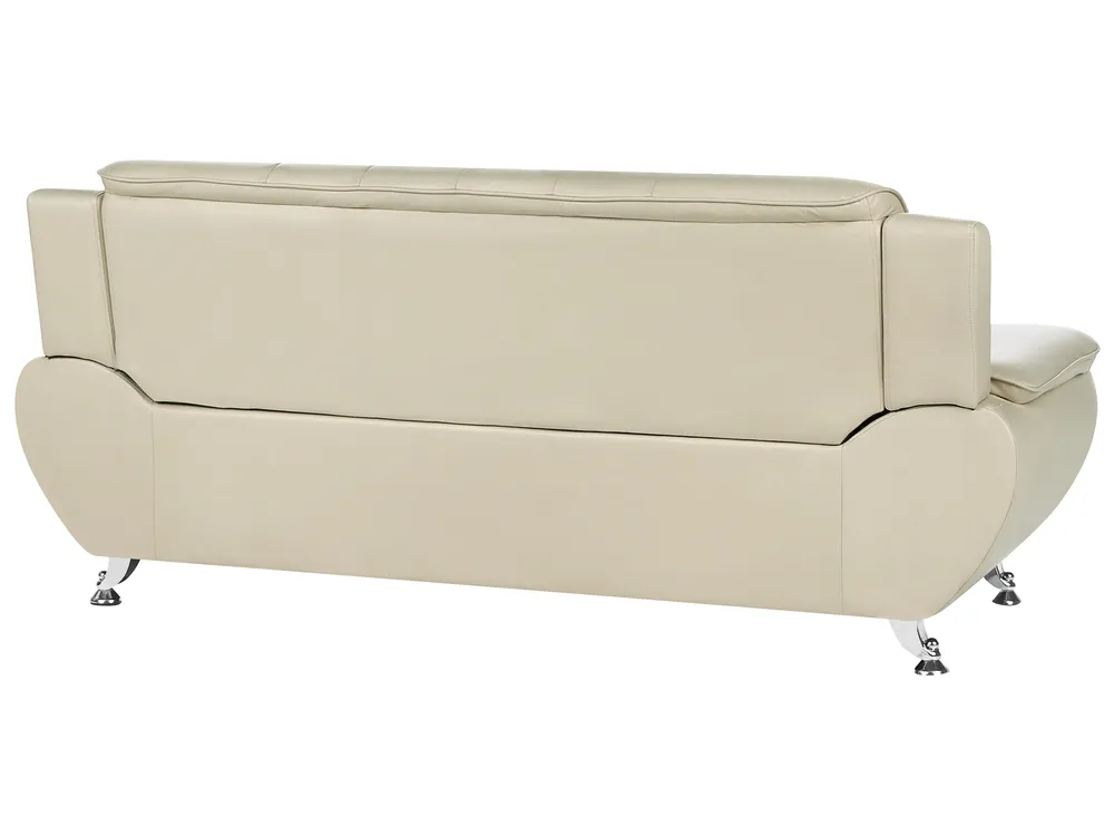 Divano 3 posti LEIRA Pelle sintetica Beige_1058728