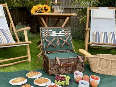 4 Person Wicker Picnic Hamper Brown ECLAIR