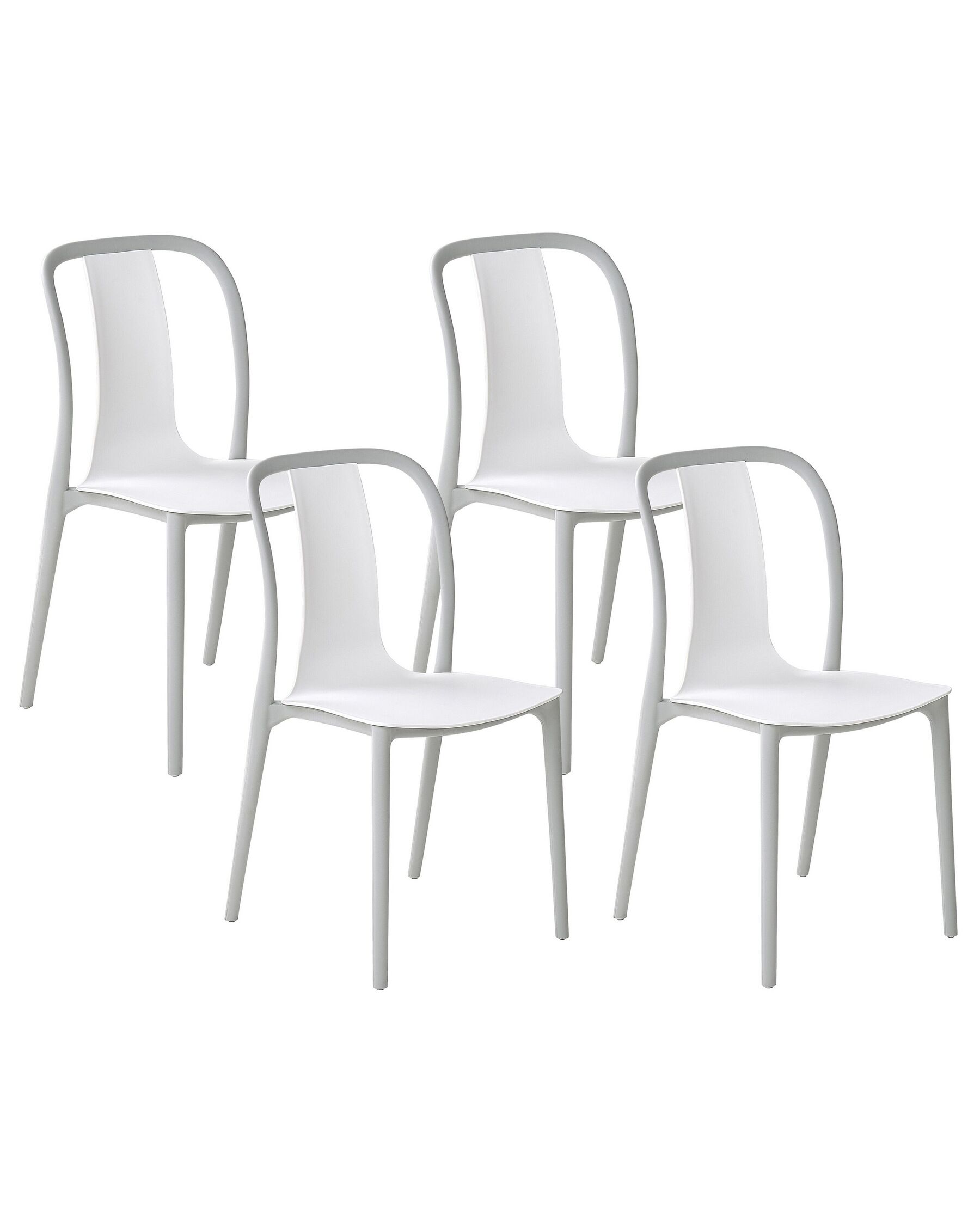 Sada 4 zahradních židlí bílo šedých SPEZIA_808232