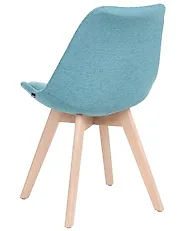 Conjunto de 2 sillas de comedor DAKOTA II Tela Azul_1186335
