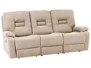 Manual Recliner Sofa 3 Seater BERGEN Fabric Beige_1064883
