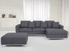 Left Hand Fabric Corner Sofa Grey OSLO_693540