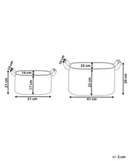 Zestaw 2 donic TULIPE 31/41 cm Metal Szary_967116