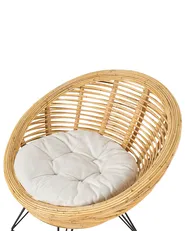 Zestaw 2 krzeseł ogrodowych z poduszkami MARATEA Rattan Naturalny_878337