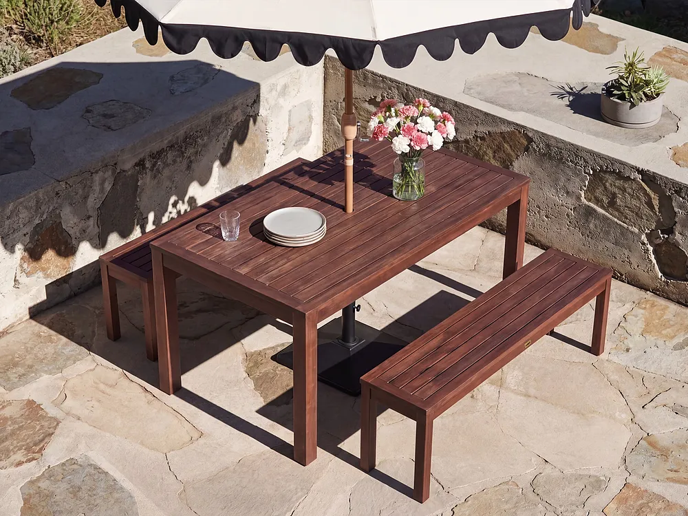 Kerti asztal TUSCANIA 180 cm 100 cm Eukaliptusz fa Sötétbarna_1154995