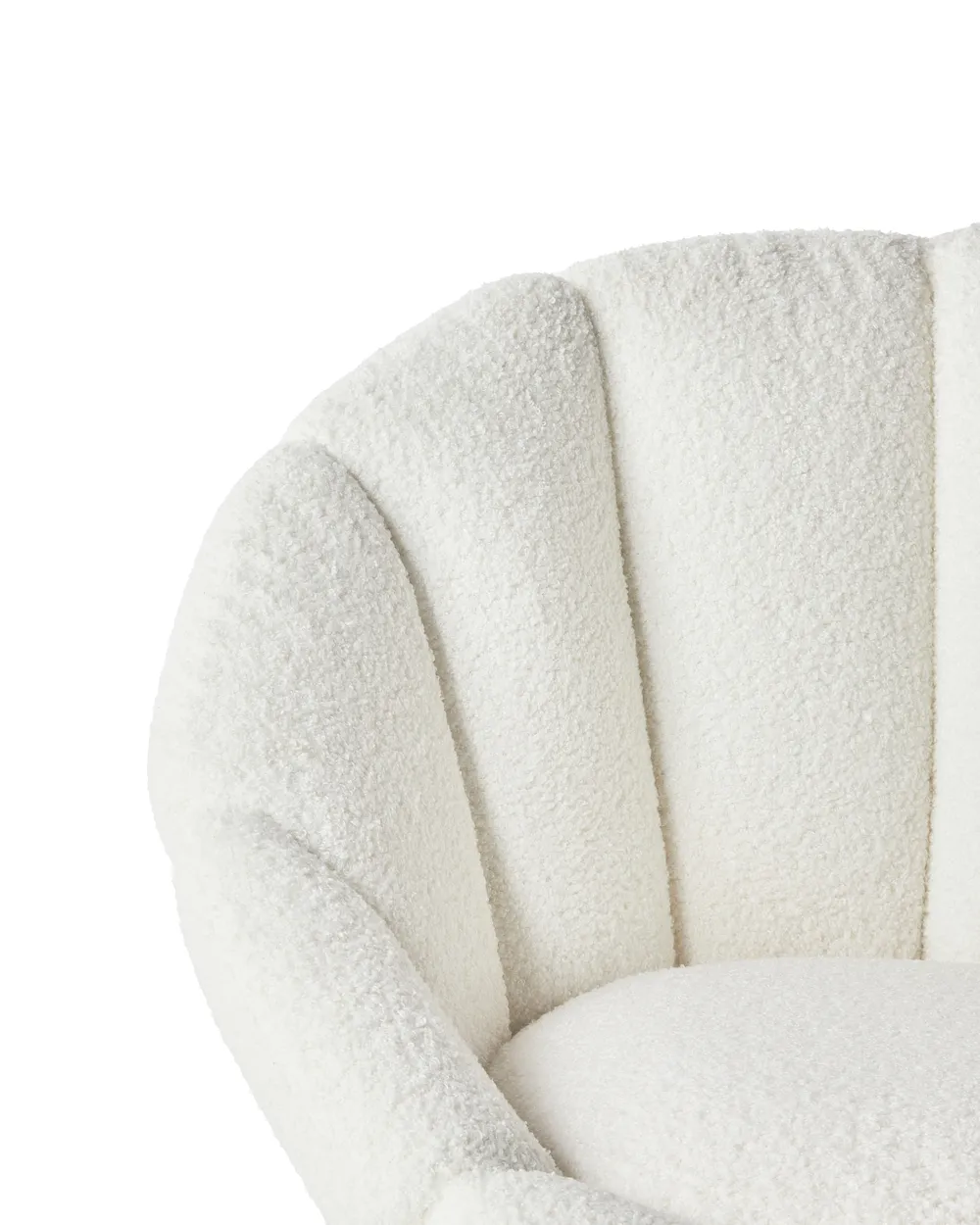 Desk Chair ANNABELLE Boucle White_949935