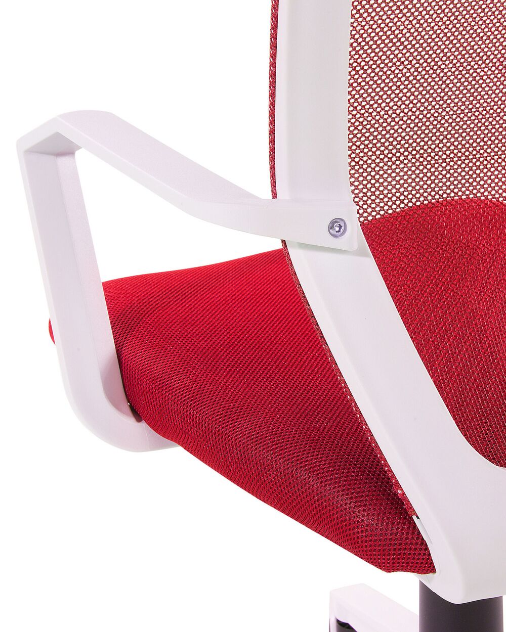Red and white office chair discount